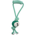 Juguete para perros Pet Life ® 'Pull Away' de cuerda de yute natural y pelota de tenis