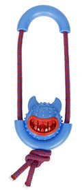 Juguete para perros de yute natural y caucho 'Sling-Away' de Pet Life ® que tira y chirría