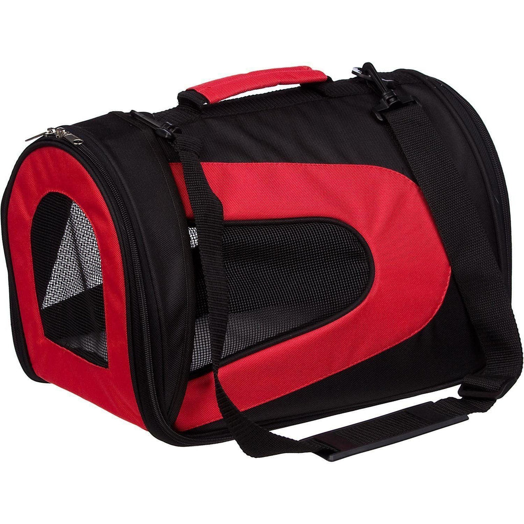 Transportín de viaje para mascotas Pet Life ® de malla deportiva, plegable, con cremallera y aprobado por aerolíneas
