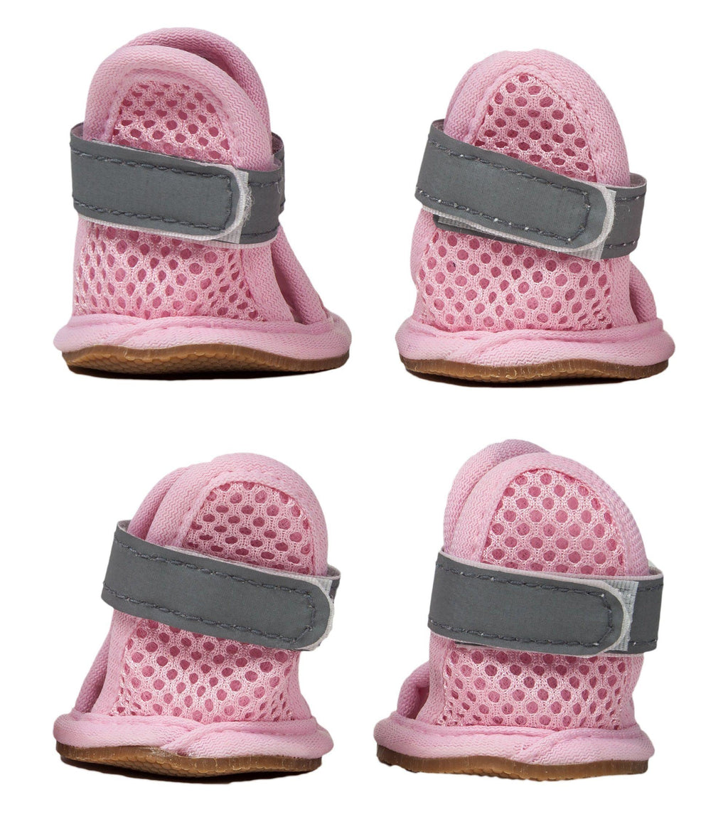 Pet Life ® 'Sporty-Supportive' Water-Resistant Mesh Dog Sandals Shoes- Set Of 4