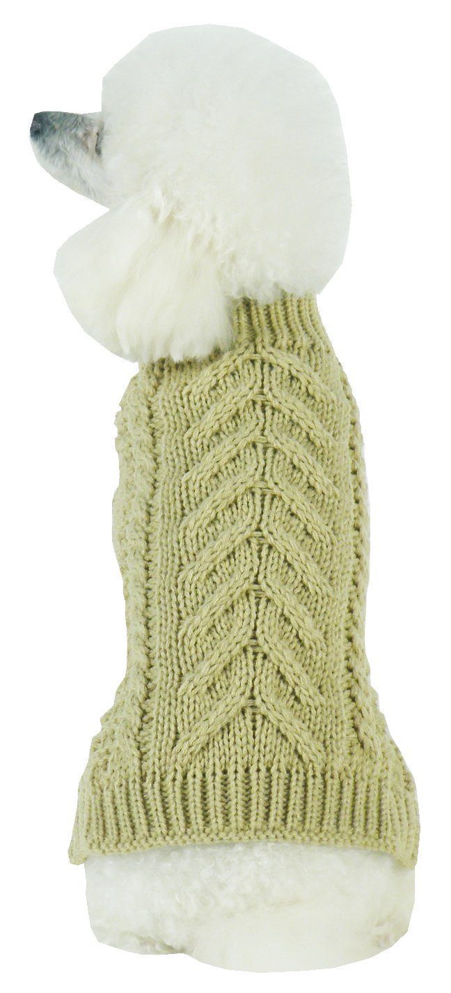 Pet Life ® 'Swivel-Swirl' Heavy Cable Knitted Fashion Designer Dog Sweater