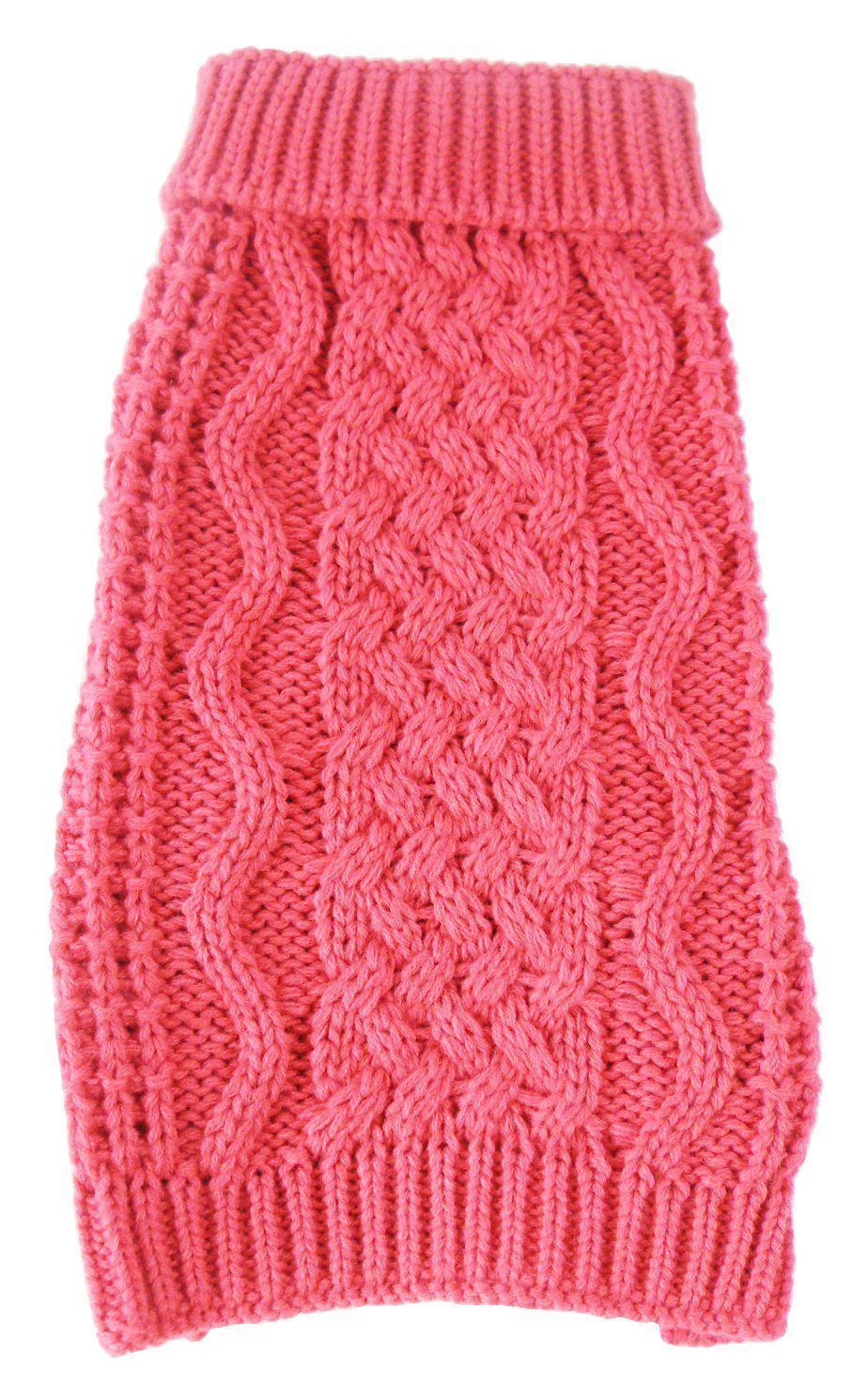Pet Life ® 'Swivel-Swirl' Heavy Cable Knitted Fashion Designer Dog Sweater