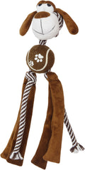 Juguete de cuerda con chirrido y diseño arrugado de tenis para perros Pet Life ® 'Tennis Pawl'