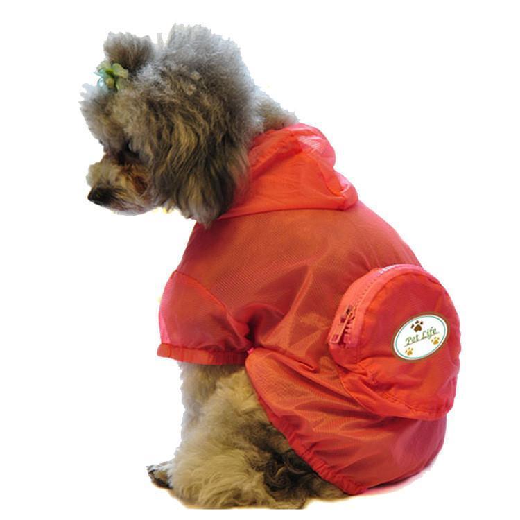 Pet Life ® 'Thunder Paw' Ultimate Waterproof Collapsible Multi-Adjustable Travel Dog Raincoat