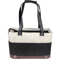 Pet Life ® 'Tote n' Boater' - Transportín para perros de viaje de moda con diseño de lunares