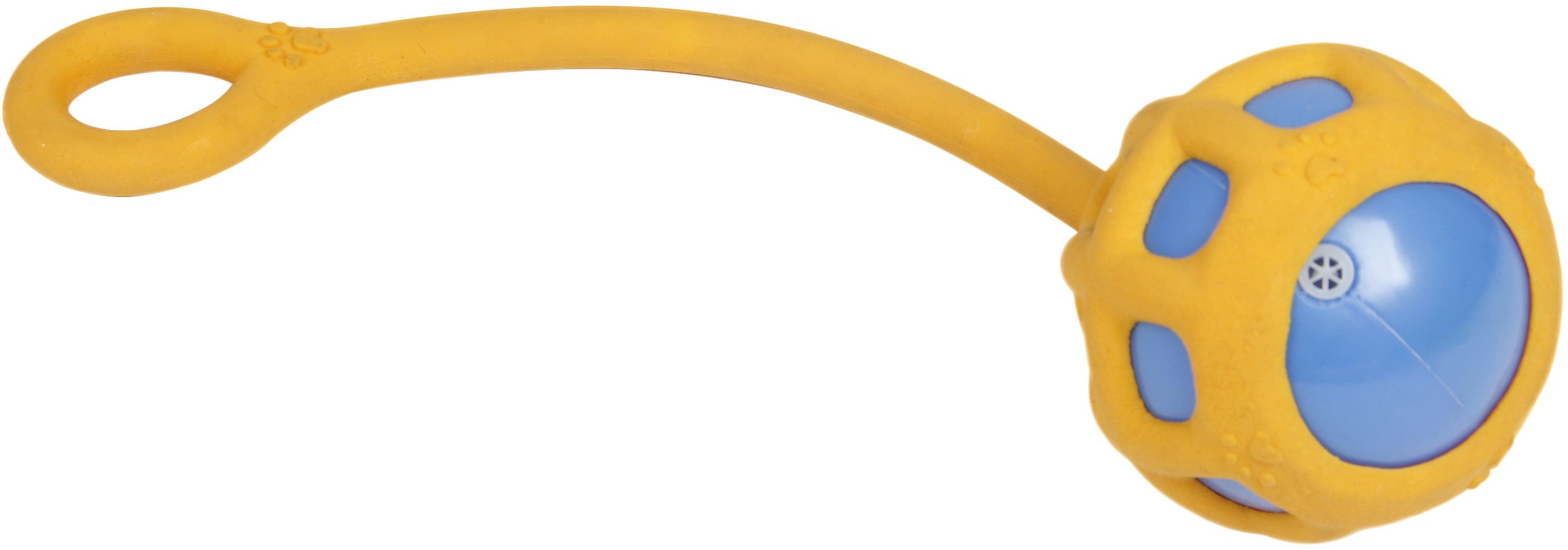 Juguete para perros de TPR con chirrido, masticable y para tirar de Pet Life ® 'Tug-O-Warp'