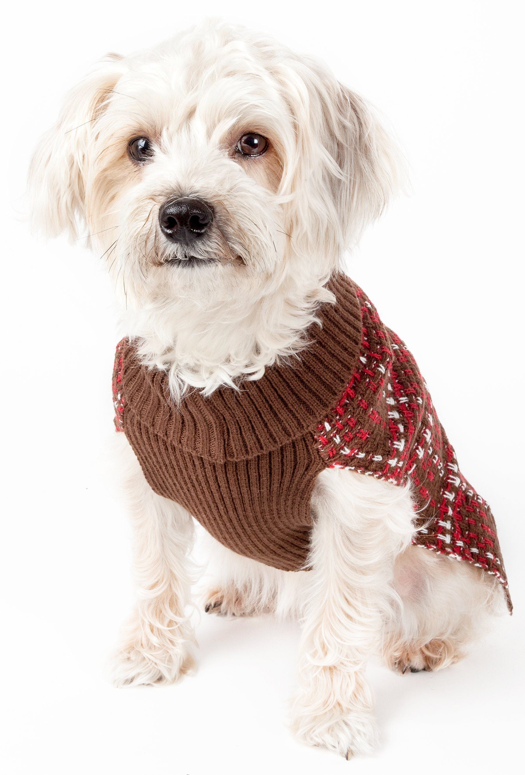 Pet Life ® Vintage Symphony Static Fashion Knitted Designer Dog Sweater