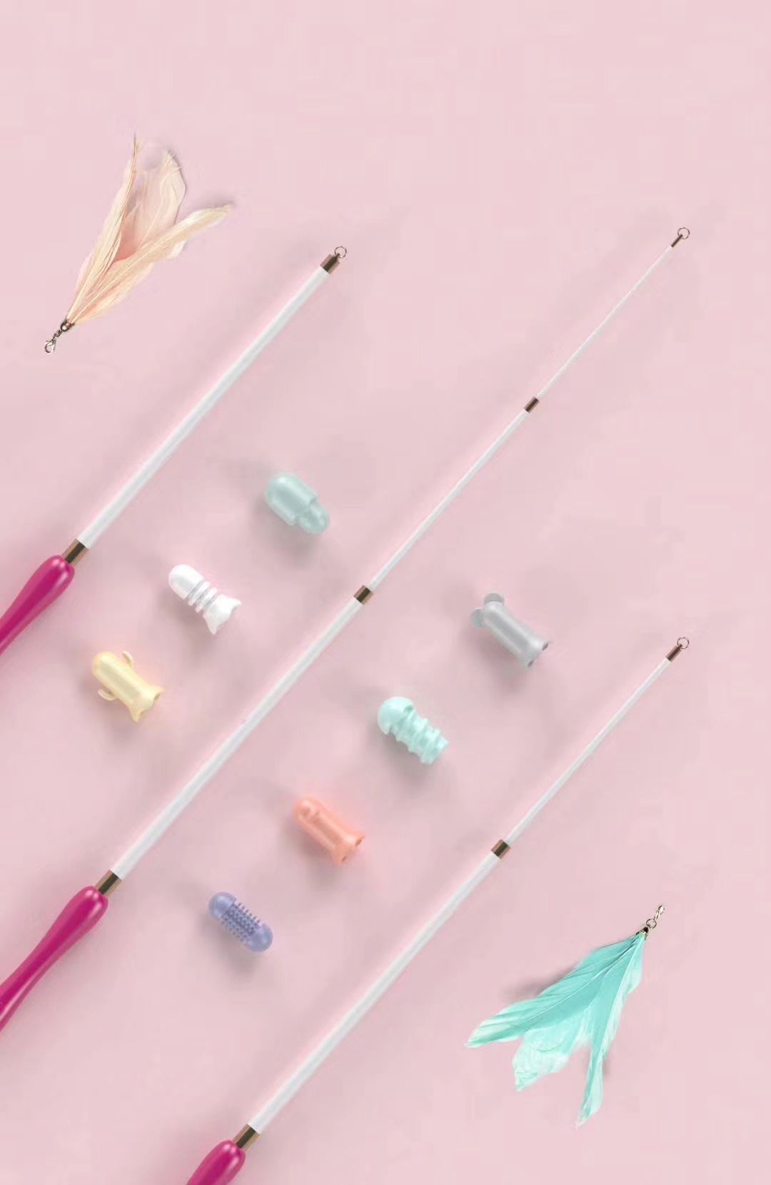 Juguete láser para gatos Pet Life ® 'Wander-cat' personalizable y extensible 10 en 1