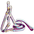 Arnés y correa para perros Touchdog 'Avery Patterned' con costuras resistentes