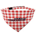 Pañuelo para perro Touchdog con estampado de cuadros y cierre de velcro