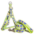 Arnés y correa para perros Touchdog con costuras resistentes y estampado de cadena