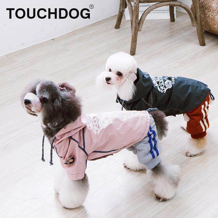 Chubasquero reversible Touchdog 'Cloudburst' para perros