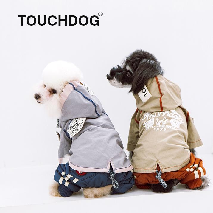 Chubasquero reversible Touchdog 'Cloudburst' para perros