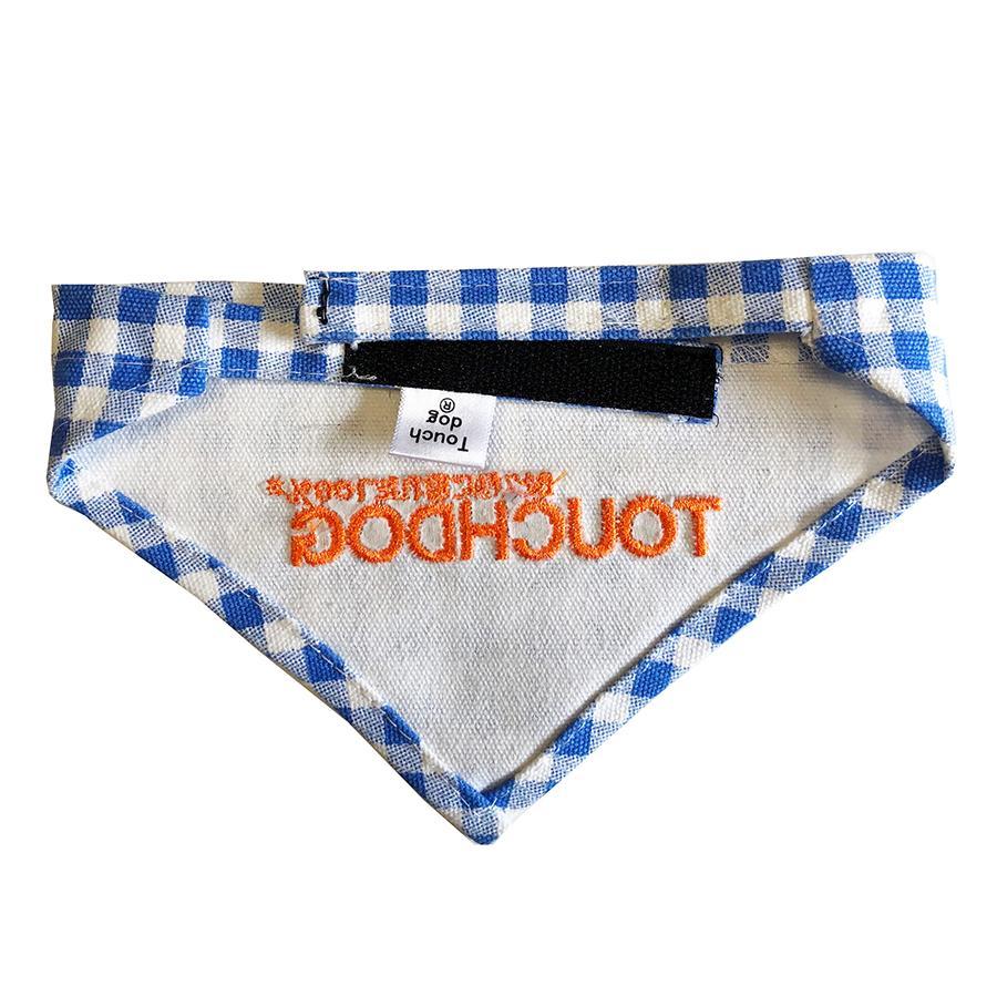 Bandana con cierre de velcro para mascotas Touchdog Designer - Azul