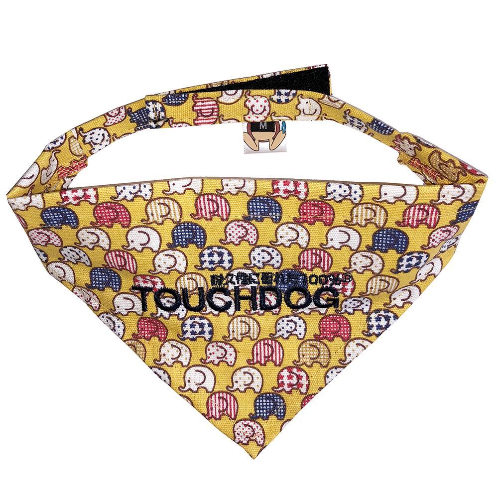 Touchdog Designer Hook-and-Loop Pet Bandana - Yellow