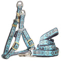 Arnés y correa para perros Touchdog con costuras resistentes y diseño "Shape Patterned"